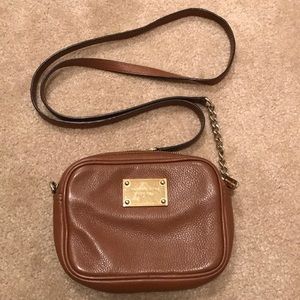 Michael Kors Brown Leather Crossbody